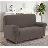 Cieffepi Home Collections CROCODILE - Copridivano Copripoltrona in jersey elasticizzato 1-2-3-4 Posti (Divano 2 Posti (da cm.120 a 160), Tortora)