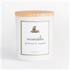ACCENDILA CANDLE Miss You - Candela Profumata, Iris e Tuberosa, Cera Naturale, Made in Italy, Bicchiere in Vetro Satinato, Tappo in Legno di Faggio, 200 grammi