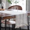 Ruikcoll Runner da tavolo in macramè e pizzo all'uncinetto, 30 x 180 cm, beige, per matrimonio e tavolo da pranzo, con nappa