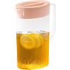 Pacienjo Brocca per Succhi con Coperchio, 1,5/2l Brocca per Acqua in Plastica per Frigorifero, Caraffa Acqua Plastica, Brocca per tè Ghiacciato, Caraffa Acqua per Frigorifero per tè, Succo, Latte