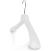 Kiroplast 15 Grucce Gommate Antiscivolo Soft Touch Felpe Cappotti Stampelle Appendini Gommati Ometti Appendiabiti Capospalla Donna 39cm (Bianco)