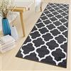 TAPISO Luxury Tappeto Passatoia per Corridoio Ingresso Entrata Cucina Soggiorno Sala Camera Design Moderno Geometrico Mosaico Marocchino Trellis tonalità Bianco Grigio Pelo Corto 70 x 280 cm