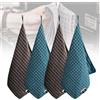 HAPPOW 4 panni Barista, 30 x 30 cm, asciugamani da cucina in microfibra, estremamente assorbenti e durevoli, in microfibra, accessori barista, per macchine da caffè, asciugamani da cucina (marrone/blu