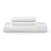 HUNTER BEDDING Set di lenzuola in puro cotone super king size 400 fili in cotone a fiocco 300 x 280 cm, lenzuolo superiore con 2 federe (bianco)