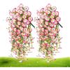 Fierudeng Fiori artificiali, petunie da appendere, 2 pezzi di fiori artificiali, petunie false, realistiche, resistenti alle intemperie, ai raggi UV, piante colorate simulate, per giardino