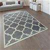 Paco Home Tappeto Di Design Soggiorno Tappeto Tessuto Piatto Moderno Moda Tappeto In Grigio Bianco, Dimensione:80x150 cm