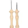 HEEPDD Penne da Ricamo Magiche con Aghi, 2 Pezzi, Ago da Ricamo Portatile con Manico in Legno, Strumenti per Tessitura e Cucito Fai da Te
