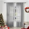 WOLTU Tenda con Nastro a Balze Effetto Lino 2 Pannelli, 135x245cm, Grigio
