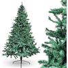 IBK Albero di Natale Effetto Realistico Naturale 180 cm 210 cm 300 cm Ignifugo Abete Artificiale in PVC Verde Natalizio Pieghevole con Base in Metallo (180 cm)