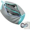 TrendGate 2 in 1 Sacchetto per Lavare Scarpe in Lavatrice, Pulizia a 360° Riutilizzabile Doppie Cerniere e Doppie Tasche Sacchetti Scarpe Lavatrice per Tutti i Tipi e le Misure di Scarpe - Grigio