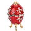 Tyenaza Uovo Faberge, Diamanti Lucidi Uovo di Pasqua Artigianato in Metallo Decorazioni per la casa Portagioielli Regali
