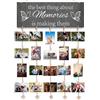 pclapora Cornici Foto Multiple da Parete con 30 Clip in Legno, Portafoto Multiplo per La Casa, Natale, Anniversario Matrimonio