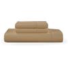 HUNTER BEDDING Set di lenzuola HUNTER BEDDING in puro cotone, formato king size, 400 fili, lenzuola in cotone di base, 275x280 cm, lenzuolo con angoli con 2 federe (taupe)