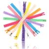 Jwthee 10 cerniere in pizzo da 30 cm, cerniere in pizzo da cucire, cerniera con fiore a spirale in nylon, cerniera all'uncinetto con fori, cerniere cerniera con finitura in nylon pizzo