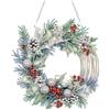 Starnearby Diamond Painting Ghirlanda Natale Fai da te Ghirlanda Natalizia Diamond Painting Artigianato Pittura Diamante Ghirlanda da Appendere Corona Natalizia per Porta Decorazione Natalizia
