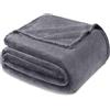 Exclusivo Mezcla Coperta in Pile, Leggero, 230x270 cm, Morbido et Soffice | Copriletto Reversibile Multiuso, Lavabile in Lavatrice, Tutte le stagioni, All'aperto, Grigio Scuro