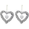 OAOSDH 2 Pezzi di Ornamenti Sospesi A Forma di Cuore, Ornamenti Appesi Artigianali, Ornamenti Sospesi in Tessuto Creativo, Decorazioni per La Casa, Ornamenti Appesi Semplici E Versatili.