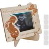 FINGERINSPIRE Cornice per Foto in Gravidanza e Ecografia Bambino, BurlyWood, 18.9 x 11.2 cm, Legno, Singola, Verticale, Da Tavolo
