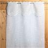 Gaidra Tendina A Vetro in Stile Tirolese su Misura, Ricamo Fantasia Fiorellini - 5972, Colore Beige, 48 larg. x 60 Alt. cm