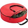 URPIZY Borsa decorativa natalizia, impermeabile, antipolvere, pieghevole, per alberi di Natale, ghirlande e articoli per la casa, 76 cm o 60 cm (60 x 18 cm, rosso)