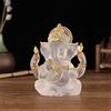 NNYCC Ganesh Idol Statua 14cm Resina Cristallo Decor indù Elefante Dio Signore Buddha Ganesha regalo decorazione,Clear