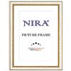 NiRa Cornice foto in legno 50 x 60 cm in Vecchio-Bianco Oro | Dimensione selezionabile | Cornici per poster | Puzzle | collage di foto HD108