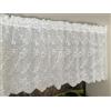 Vordesack Tenda a pannello in cotone con ricamo 3D, motivo a campanelle, in pizzo, semitrasparente, con passante, 1 pezzo, bianco, altezza x larghezza 45 x 60 cm