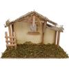 COSE DA CASA Presepe Capanna nascita di Gesu' vuota in legno da riporci pastorelli nativita' grotta con scaletta rifugio H23X l 35X P15