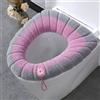 BBTISG 2 Pezzi Universale Coprisedili per WC più Caldi ed Elasticizzati Lavabili in Peluche Spessi con Manico (Rosa)