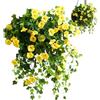 Generic Fiori Artificiali Appendibili - Piante Appendibili Artificiali Resistente ai Raggi UV, Piante Rampicanti Pendenti, Finte Piante Rampicanti per Cortili, Casa - Giallo
