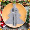 TENGWA 16 Pezzi PortaPosate Natalizio 17 * 21cm Sottopiatti Forma di Abete Decorazione Tavola Riutilizzabile Adatto per Decorazioni Natalizie Tavoli per Feste e Matrimoni