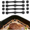 Romon 4 Set fibbie magnetiche in silicone, accessori per friggitrice ad aria, per carta pergamena, impedisce la fodera di carta di scorrimento, Nero