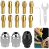 Stamlyn Set di 15 pinze multi mandrino per Dremel, 0,8-3,2 mm di ricambio con gambo 4486 Utensile rotante senza chiave 4485 Set di pinze in ottone dado in metallo accessorio a cambio rapido compatibile con