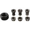 EfforPrac 7pc M17 Mandrino Pinza Adattatore/Set con Dado per Router Elettrico Incisione/Macchina/, Alta Durezza Acciaio al Carbonio Split Boccola/Convertitore 6mm/ 6.35mm/ 8mm/9.5mm/10mm/