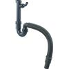 Cornat Rezyklat T353304R, sifone tubolare per lavabo, 1 1/2 pollici, con tubo di scarico flessibile e attacco per dispositivi, realizzato in plastica riciclata, qualità tedesca, colore: grigio