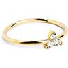 SINGULARU Anello da donna Trifoglio Argento Placcato Oro