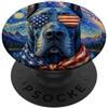 MericaLife Dogs Cane alano blu che indossa occhiali bandiera americana arte americana PopSockets PopGrip Adesivo