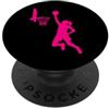 Pink Basketball Vintage Print Women Girl Pallacanestro rosa vintage per ragazza carino donna basket PopSockets PopGrip Adesivo
