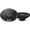 KENWOOD, Sistema di altoparlanti KFC-S6976EX serie Stage Sound a 3 vie, Potenza di picco 500W, montaggio a filo, 3 altoparlanti, Cono del woofer da 6 x 9 in Polypropilene, Nero