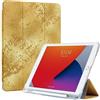 ProtUTab Custodia compatibile con iPad di 9a generazione con portamatite, custodia sottile con funzione di accensione e spegnimento automatico, compatibile con iPad 8a generazione (2020) e 7a，oro