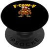 F-CAW-F Funny Christmas Chicken Xmas Des Funny F-Caw-F Rooster FCAWF Santa Chicken Christmas Light PopSockets PopGrip Adesivo