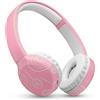 Music Sound - Cuffia Bluetooth con padiglioni On Ear Soft-Touch -Archetti Regolabili - Adattabilità e Comfort - Play Time 22 Ore - Rosa