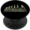 Classic Baseball Fan Merch With Retro Ae Evoluzione umana Swing giocatore di baseball PopSockets PopGrip Adesivo