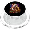 Canine Celebration Prints Festivo Bulldog Dog Celebration Party Hat Pup PopSockets PopGrip per MagSafe
