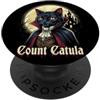 Cat Funny Count Catula Conte Catula - Gatto divertente a tema Halloween PopSockets PopGrip Adesivo