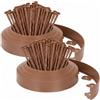 Velway Bordo Giardino Flessibile, Marrone, 20m, Altezza 5cm | Bordura per Aiuola in Plastica Resistente, 60 Picchetti, Ideale per Prato, Sentieri e Bordatura da Giardino