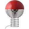 Verpan - Lampada da tavolo Wire - Rosso - Acciaio cromato - Designer Verner Panton