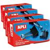 APLI 11950 - Pinza a lama incernierata nera 32 mm - 120 fogli 12 u. (Confezione da 4)