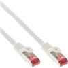 InLine® 76455W Cavo patch, S/FTP (PiMf), Cat.6, 250MHz, PVC, rame, bianco, 50m