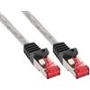 InLine - Cavo patch - da RJ-45 (M) a RJ-45 (M) - 50,0 m - Coppie in lamina metallica (PiMf) - CAT 6 - stampato - trasparente (7